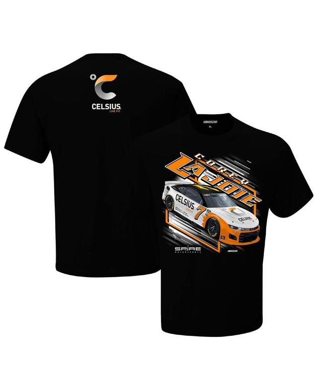 Mens Checkered Flag Sports Black Corey LaJoie Celsius Car T-shirt Product Image