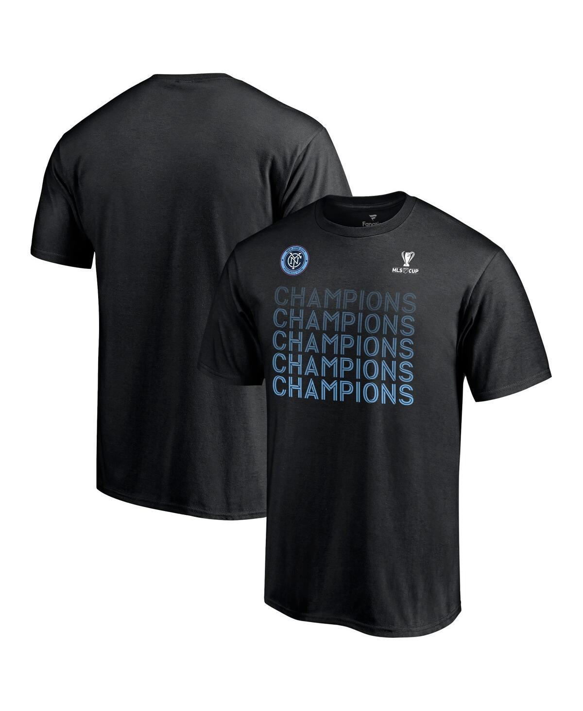 Mens Fanatics Black New York City Fc 2021 Mls Cup Champions Standard T-shirt Product Image