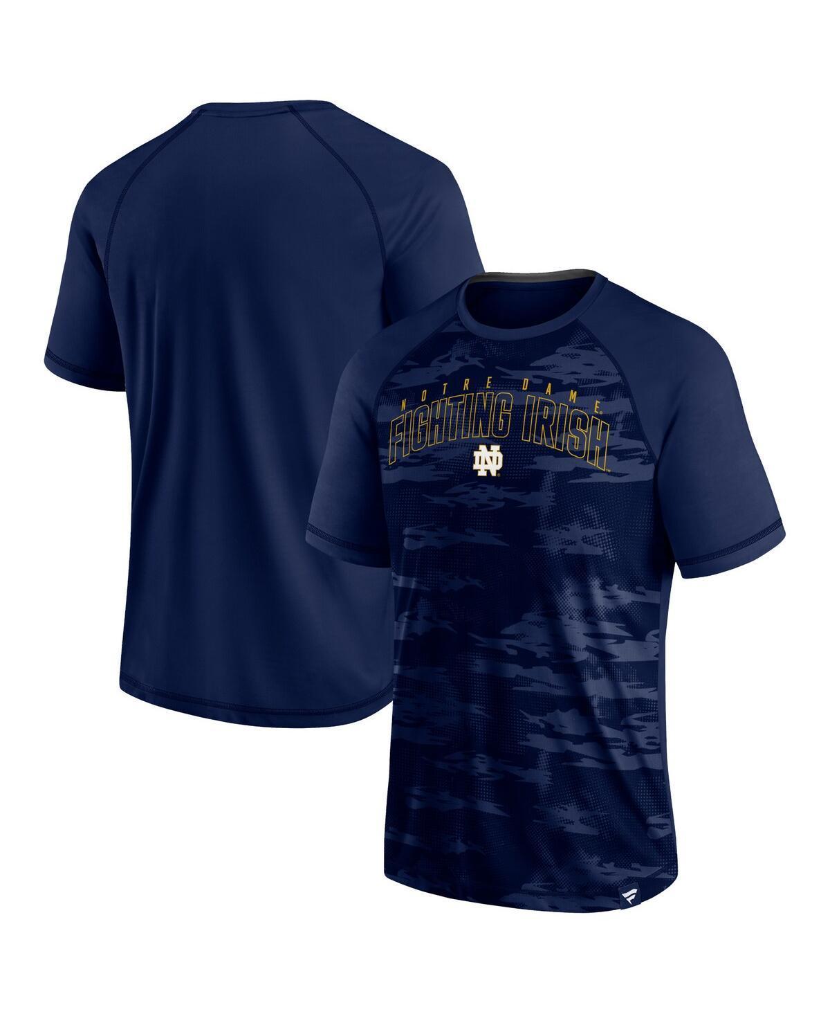 Mens Fanatics Navy Notre Dame Fighting Irish Arch Outline Raglan T-shirt Product Image