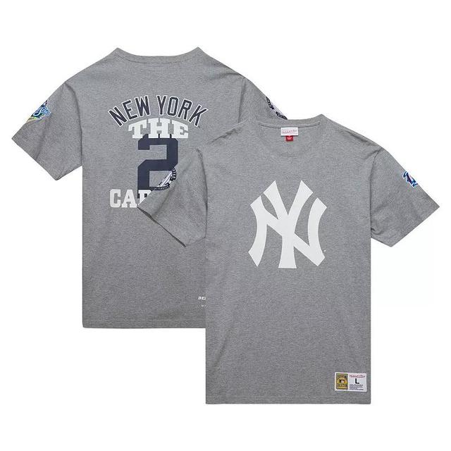 Mitchell & Ness Mens Derek Jeter Heather Gray New York Yankees Cooperstown Collection Legends T-Shirt Product Image