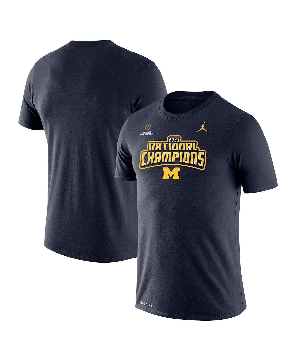 Mens Jordan Brand Navy Michigan Wolverines College Football Playoff 2023 National Champions Legend Performance T-shirt Product Image