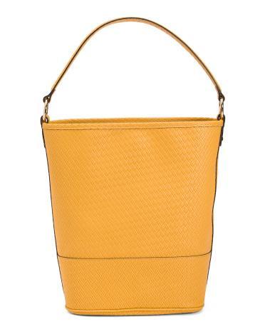 Leather Extra Large Bucket Bag for Women Product Image