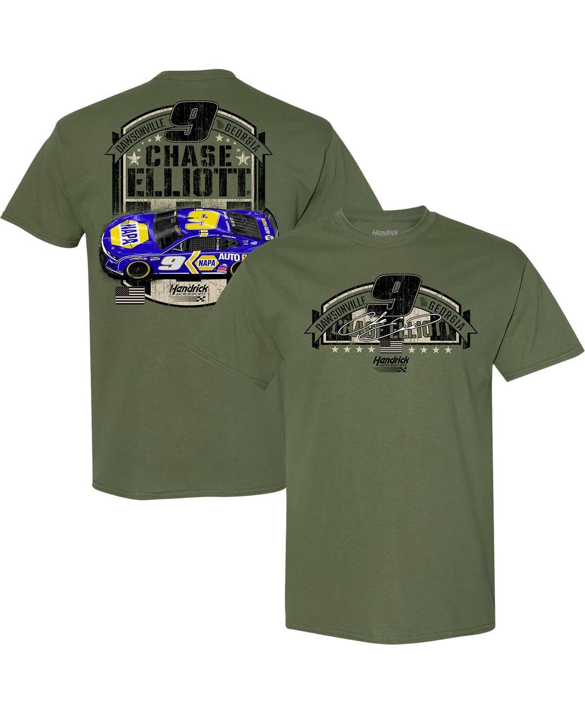 Mens Hendrick Motorsports Team Collection Green Chase Elliott Military-Inspired Car T-shirt Product Image