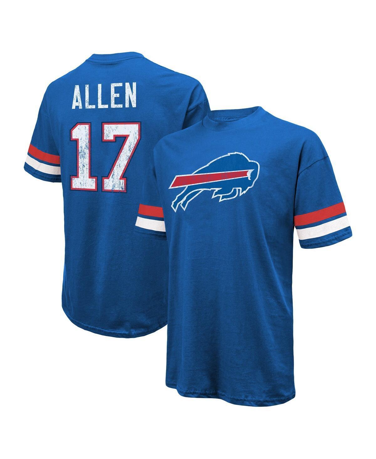 Mens Majestic Threads Josh Allen Royal Buffalo Bills Name & Number Oversize Fit T-Shirt Product Image