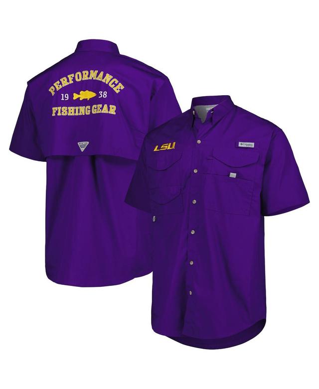 Mens Columbia Purple Lsu Tigers Bonehead Button-Up Shirt Product Image