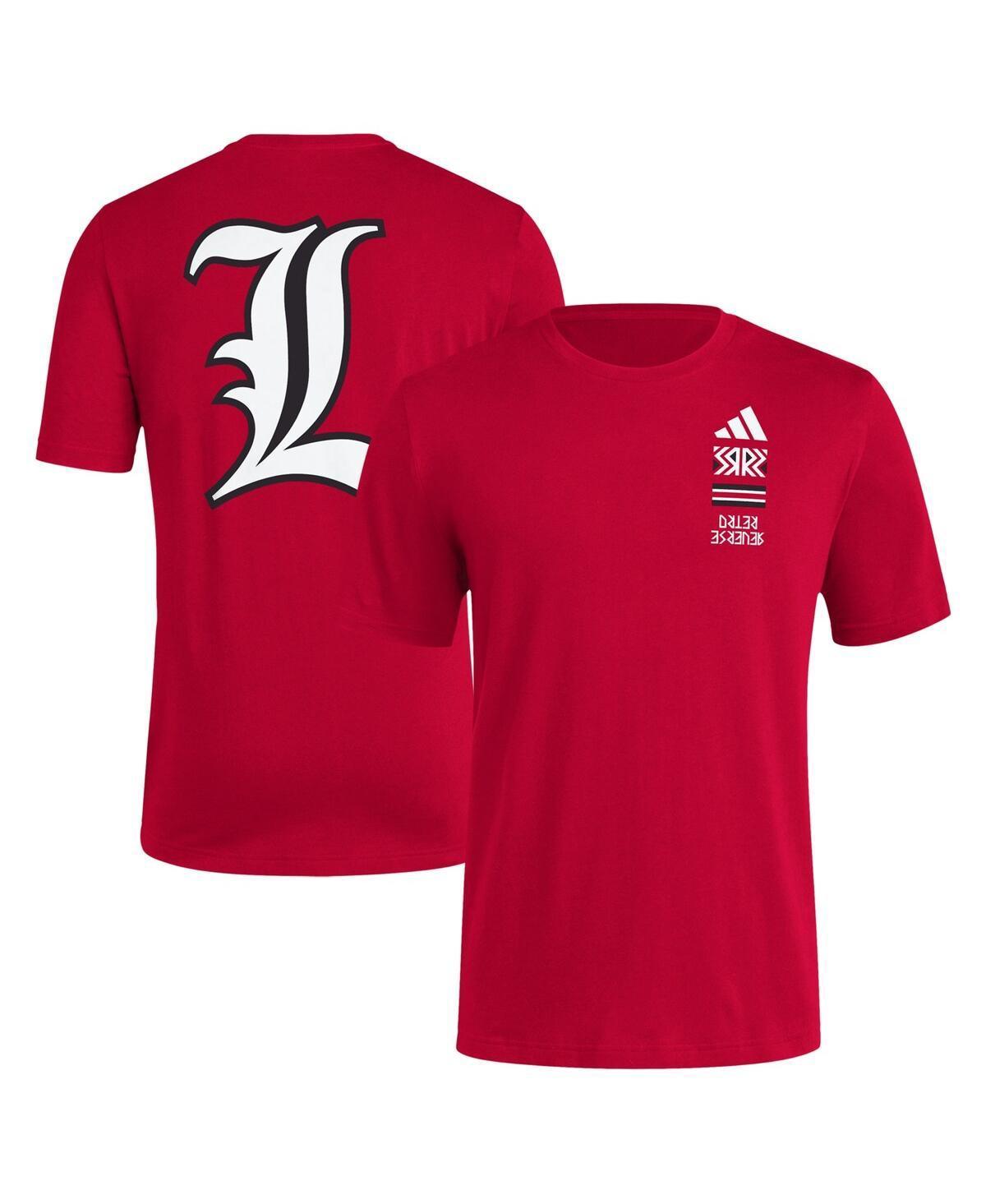 Mens adidas Red Distressed Louisville Cardinals Reverse Retro Baseball 2 Hit T-shirt Product Image