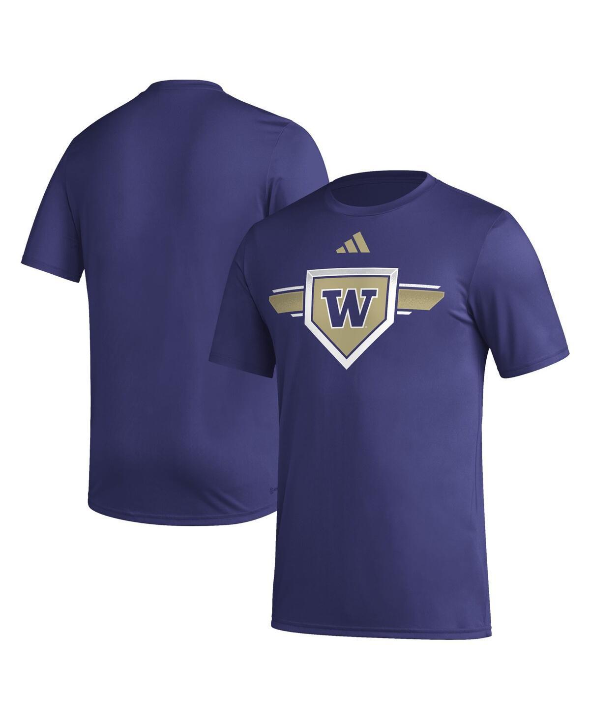 Mens adidas Purple Washington Huskies 2023/24 Aeroready Homeland Plate Pregame T-shirt Product Image