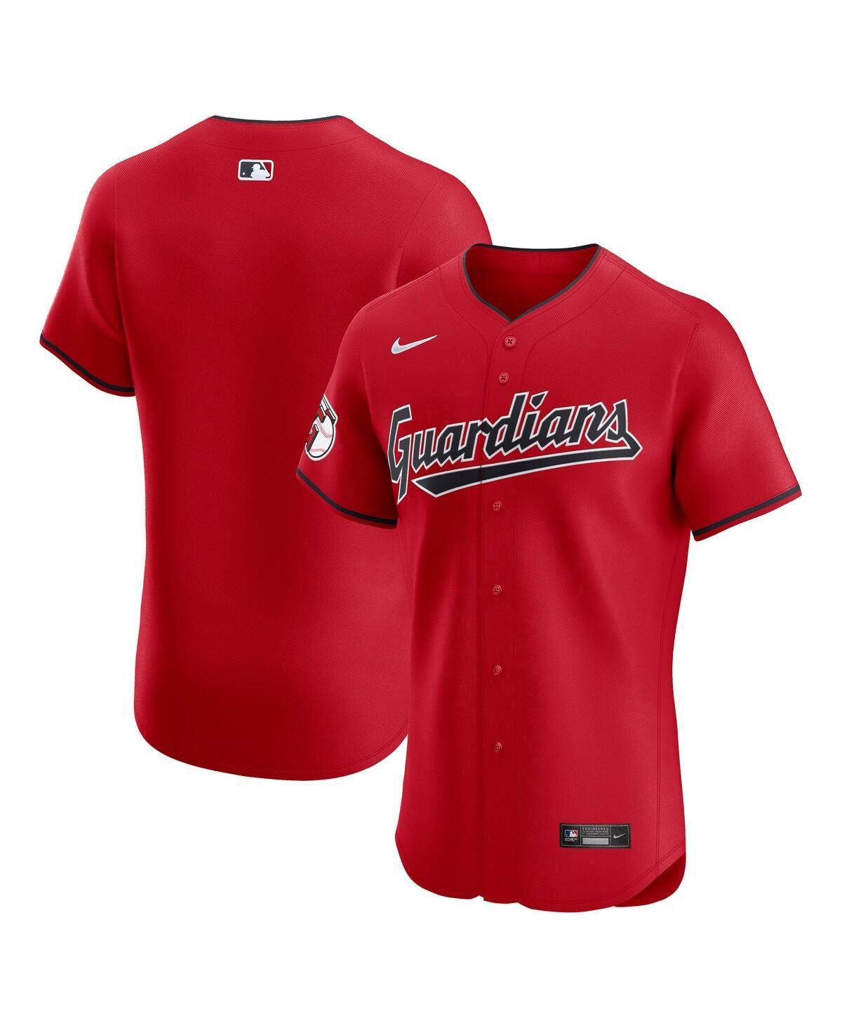 Nike Mens Red Cleveland Guardians Alternate Vapor Premier Elite Patch Jersey - Red Product Image