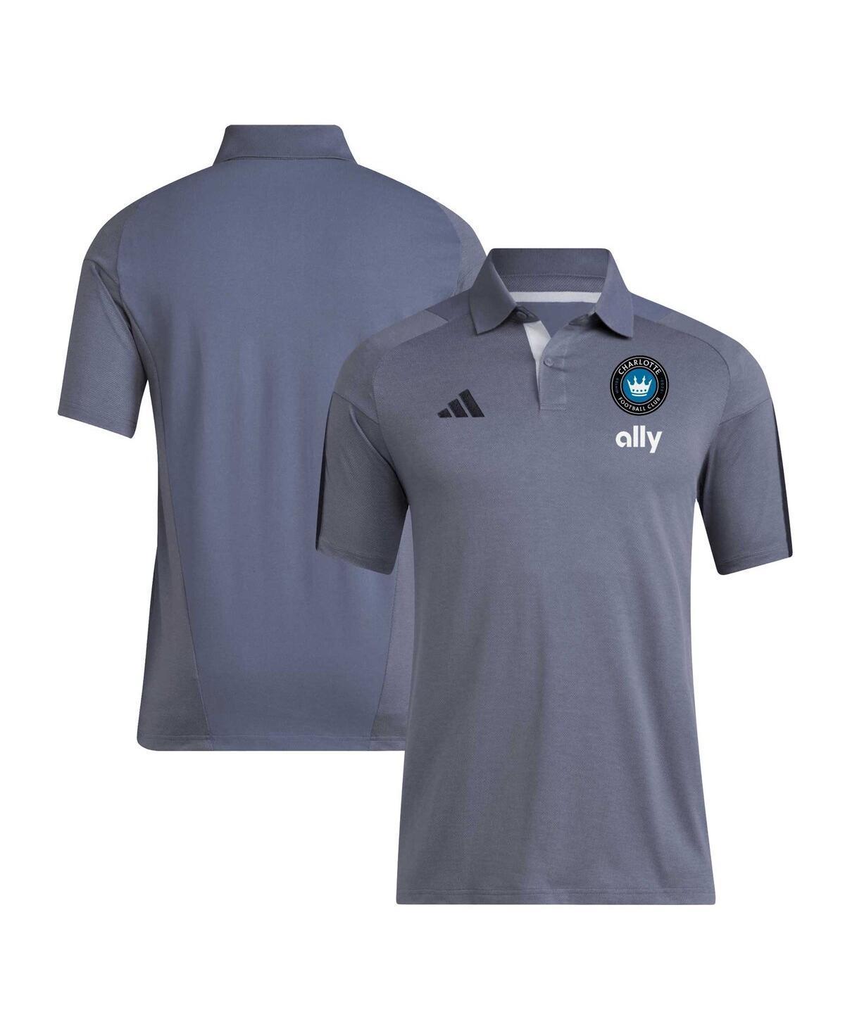 Adidas Mens Gray Charlotte Fc 2024 Training Polo Shirt Product Image