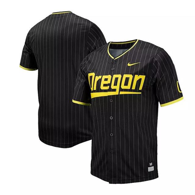 Mens Nike Oregon Ducks Pinstripe Replica Baseball Jersey Product Image