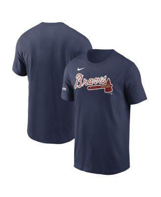 Mens Nike Atlanta Braves 2022 Gold Program Wordmark T-Shirt Blue Product Image