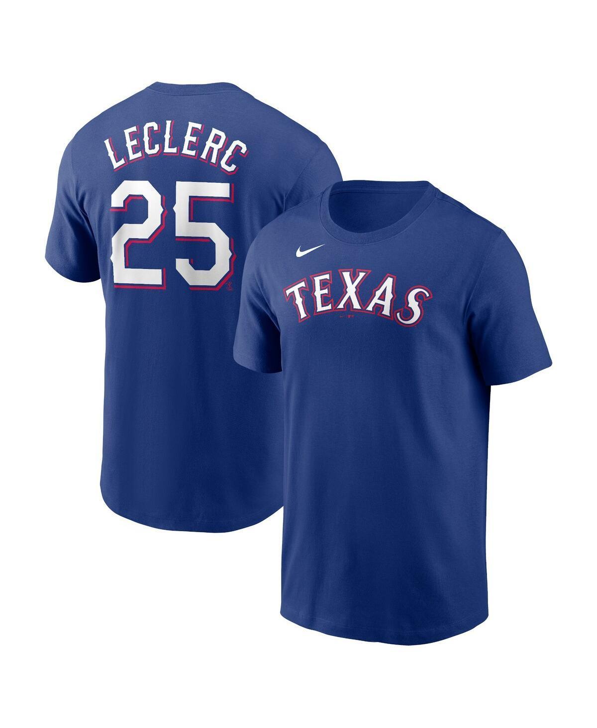 Mens Nike Jose Leclerc Royal Texas Rangers Player Name & Number T-Shirt Product Image