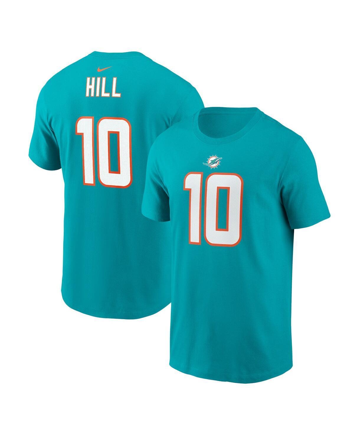 Mens Nike Tyreek Hill Aqua Miami Dolphins Player Name & Number T-Shirt Turquoise A Product Image