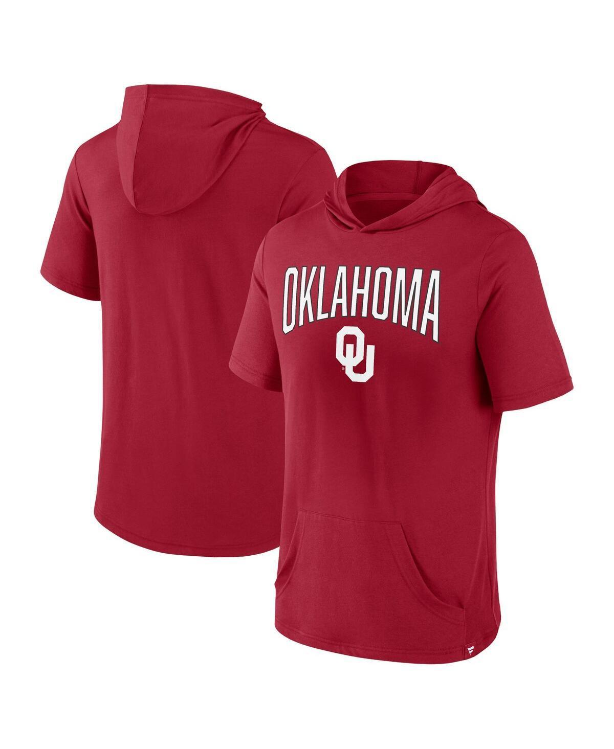 Mens Fanatics Branded Crimson Oklahoma Sooners Outline Lower Arch Hoodie T-Shirt Product Image