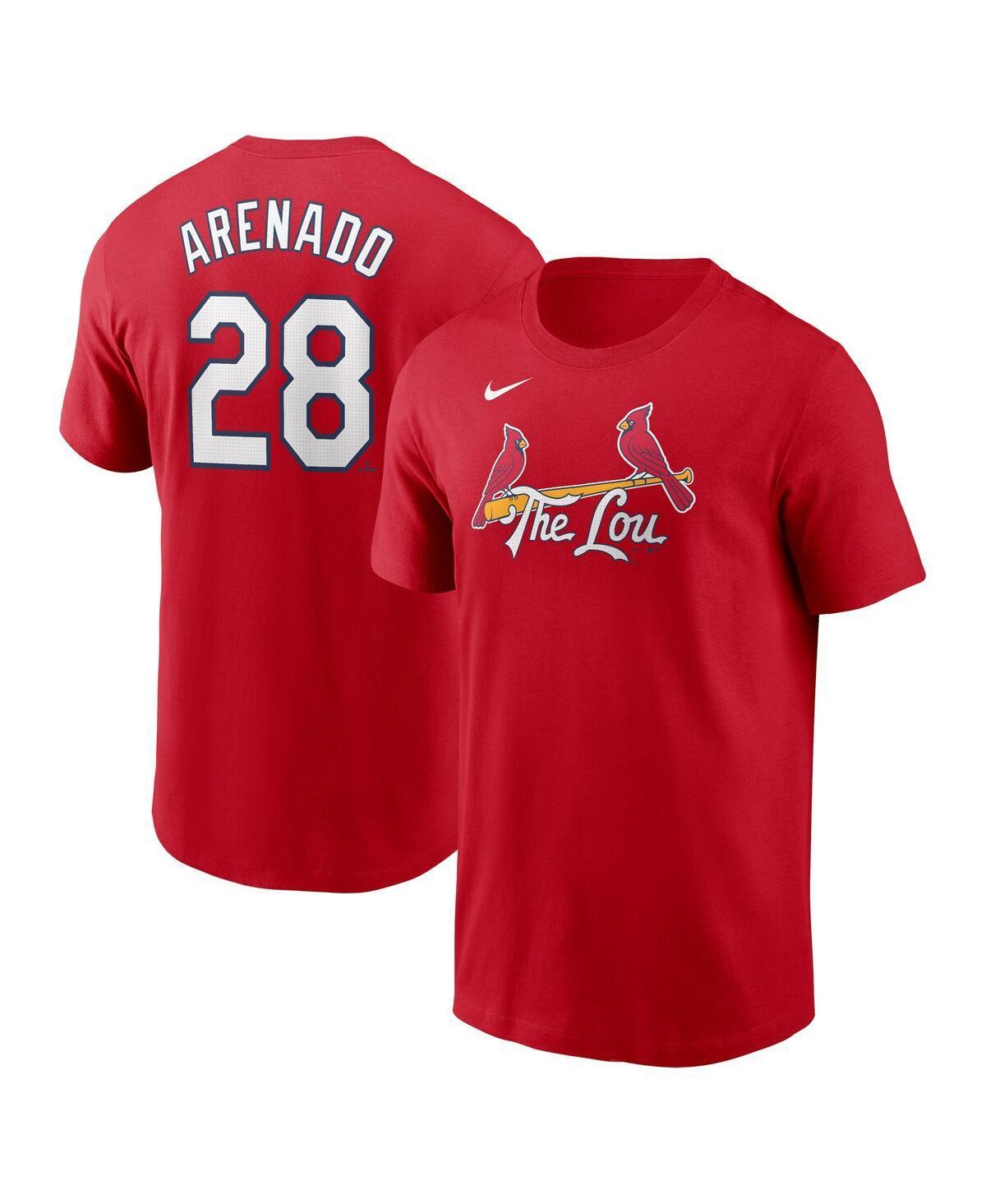 Nike Mens Nolan Arenado Red St. Louis Cardinals 2024 City Connect Fuse Name Number T-Shirt Product Image