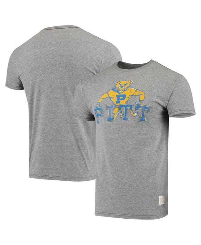 Mens Original Retro Brand Heathered Gray Pitt Panthers Team Vintage Tri-Blend T-Shirt Product Image