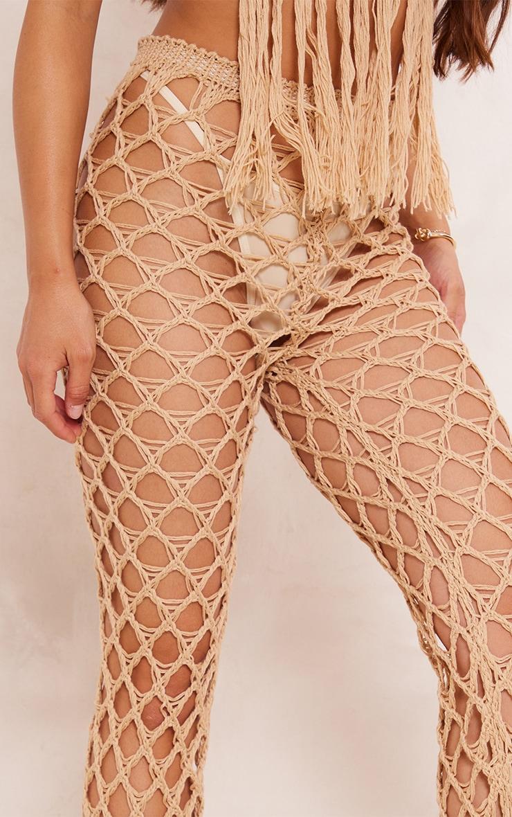 Sand Crochet Netted Tassel Belt Pants Product Image