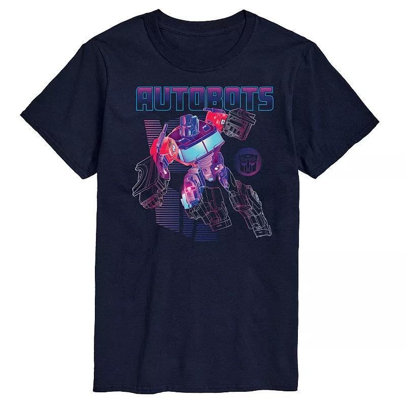 Mens Transformers Autobots Grid Tee Blue Product Image