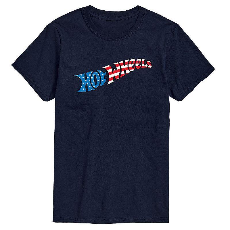 Mens Hot Wheels Flag Tee Blue Product Image