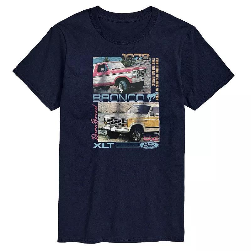 Big & Tall Ford Bronco XLT Rare Breed Graphic Tee, Mens Blue Product Image