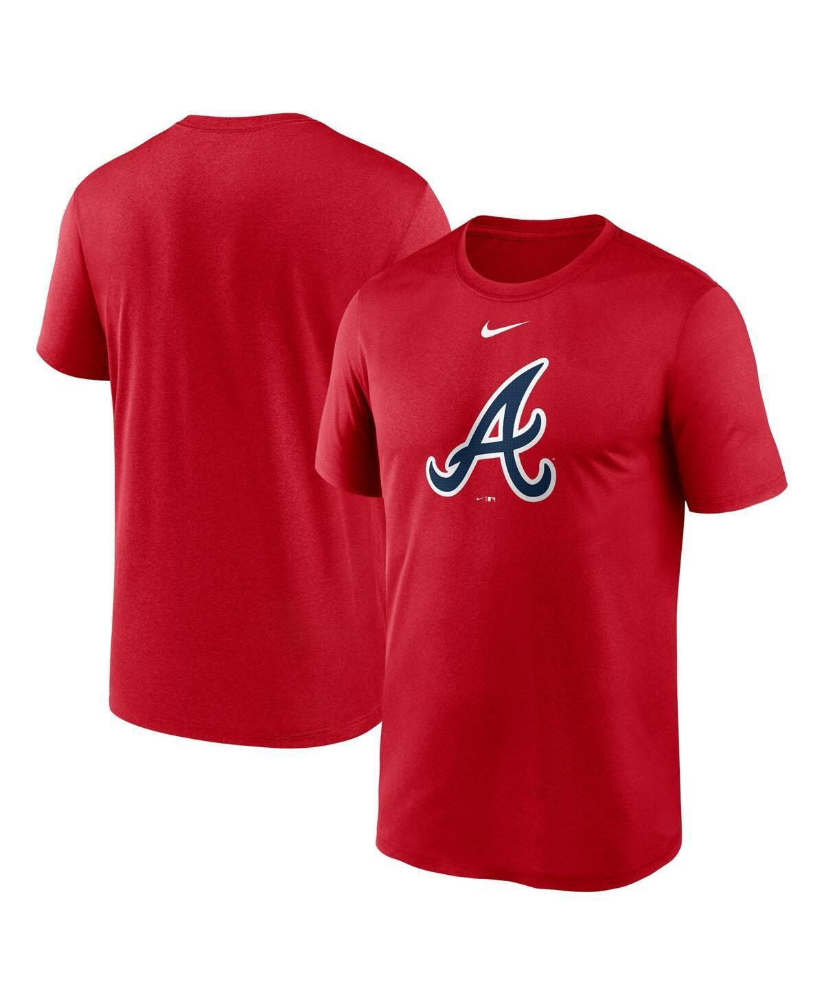 Nike Mens Red Atlanta Braves Legend Fuse Large Logo Performance T-Shirt Product Image