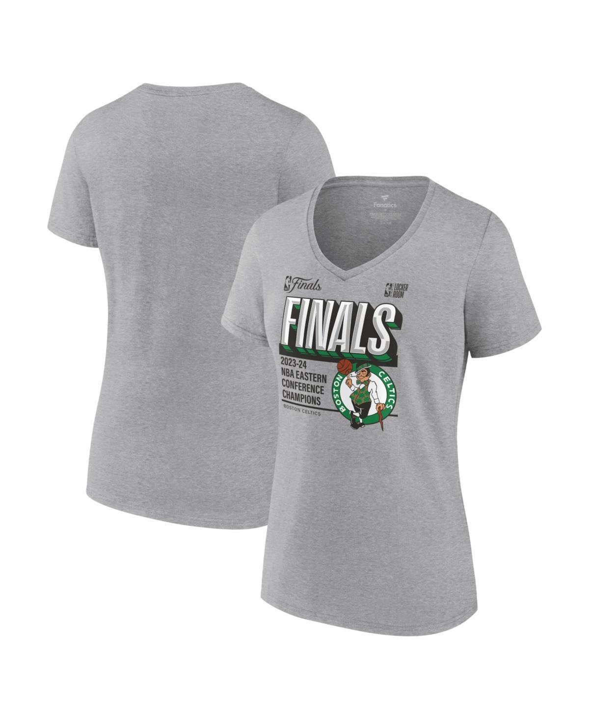 Womens NBA Boston Celtics Fanatics 2024 Eastern Conference Champions Locker Room Authentic T-Shirt Silver Product Image