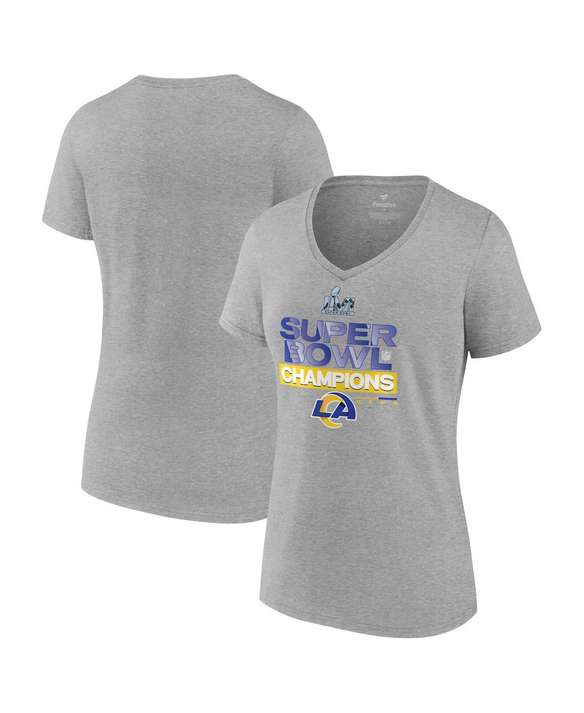 Womens Fanatics Heather Gray Vegas Golden Knights 2023 Stanley Cup Champions Locker Room V-Neck T-shirt Product Image