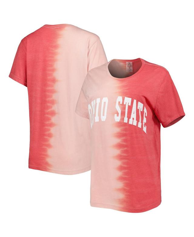 Womens Gameday Couture Scarlet Ohio State Buckeyes Find Your Groove Split-Dye T-shirt Product Image