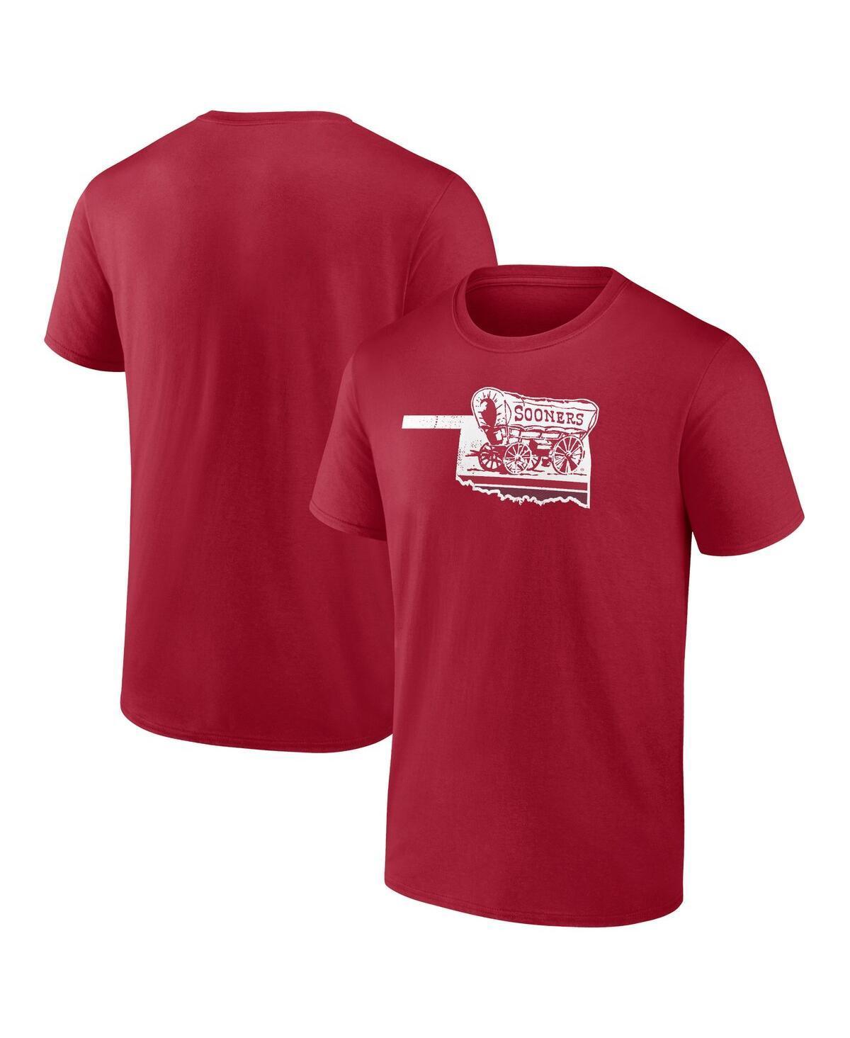 Mens Fanatics Crimson Distressed Oklahoma Sooners Sooner Schooner Fan T-shirt Product Image