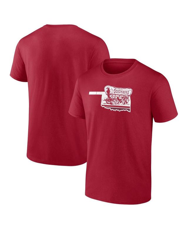 Mens Fanatics Crimson Distressed Oklahoma Sooners Sooner Schooner Fan T-shirt Product Image