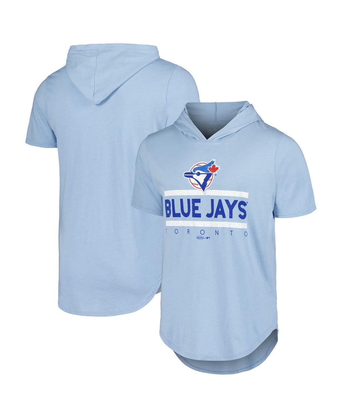 Mens Majestic Threads Powder Blue Toronto Blue Jays Tri-Blend Hoodie T-Shirt Product Image