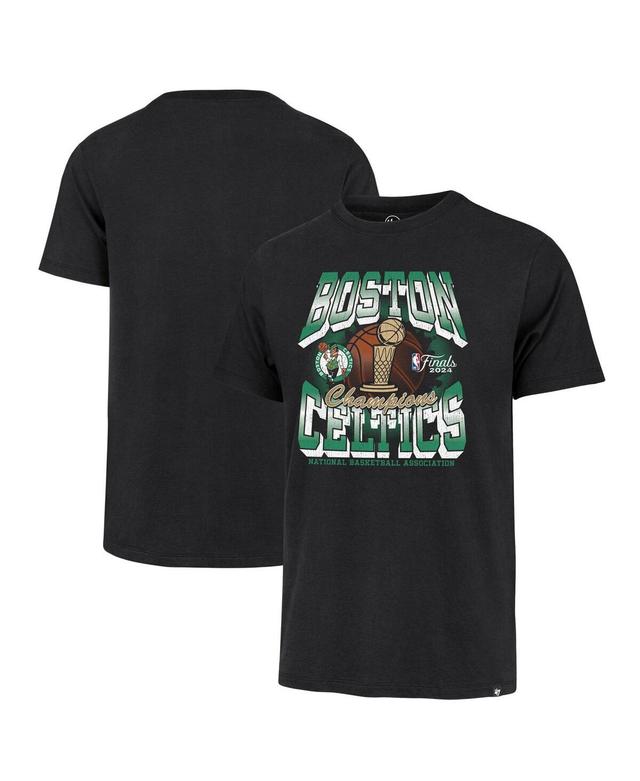 47 Brand Mens Black Boston Celtics 2024 Nba Finals Champions Big Tall Retro Franklin T-Shirt Product Image