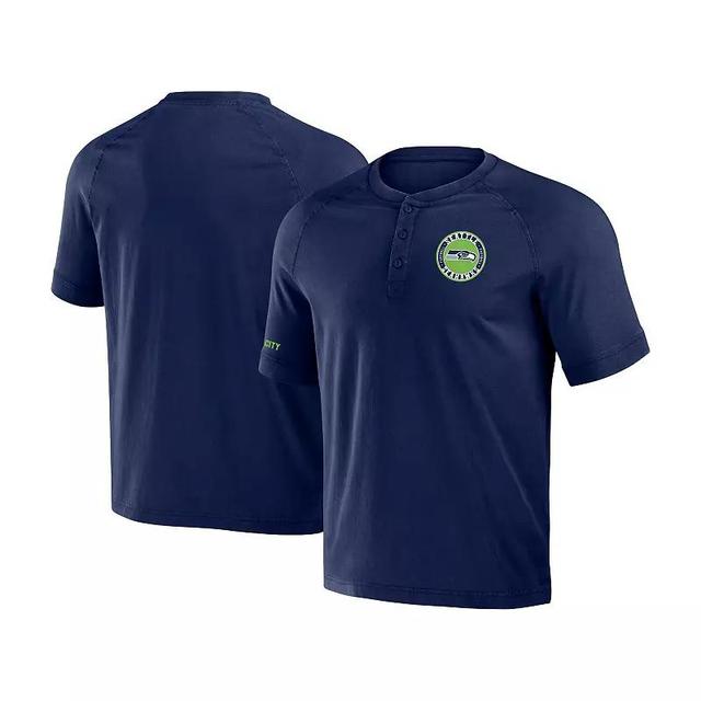 Mens NFL x Darius Rucker Collection by Fanatics College Seattle Seahawks Washed Raglan Henley T-Shirt Blue Product Image