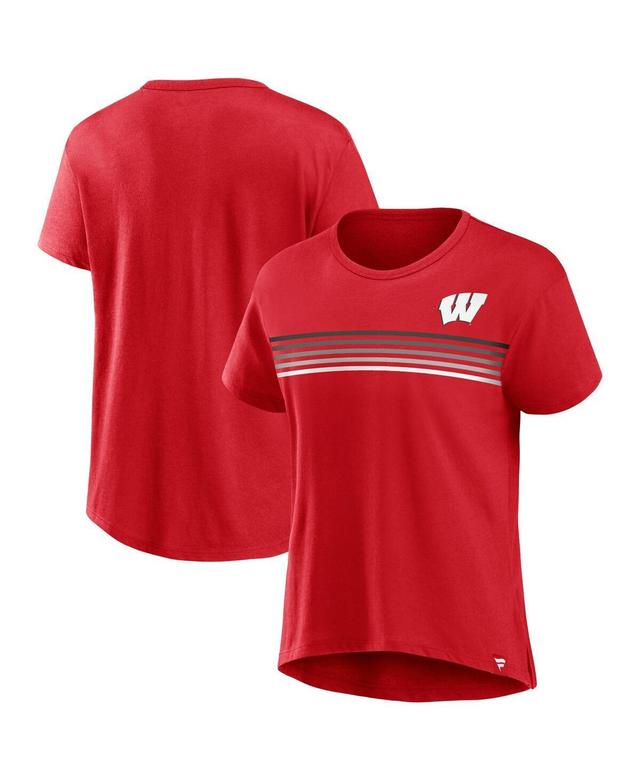 Womens Fanatics Red Wisconsin Badgers Tie Breaker T-shirt Product Image