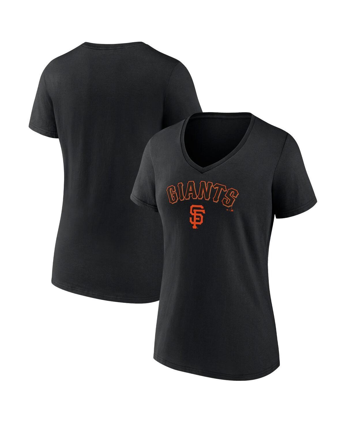 Womens Fanatics Branded New York Yankees Team Lockup V-Neck T-Shirt Blue Product Image