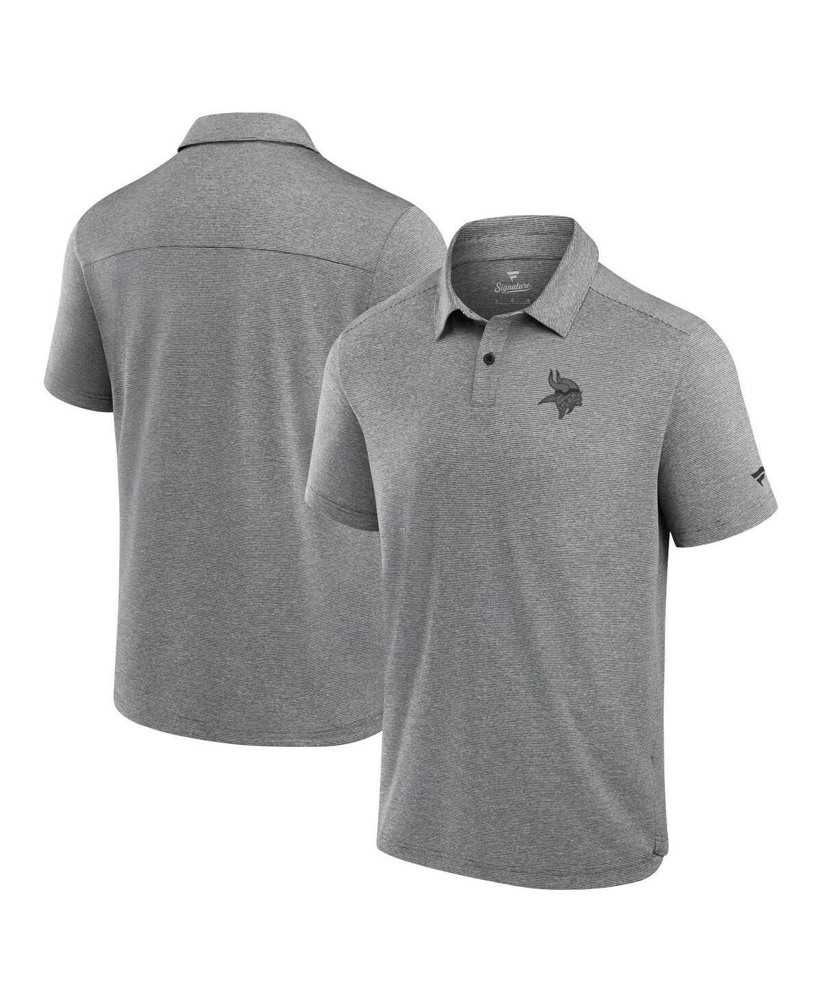 Fanatics Mens Gray Minnesota Vikings Front Office Tech Polo Shirt Product Image