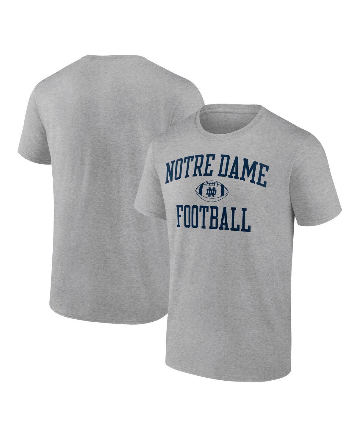 Mens Fanatics Heathered Gray Notre Dame Fighting Irish First Sprint Team T-shirt Product Image