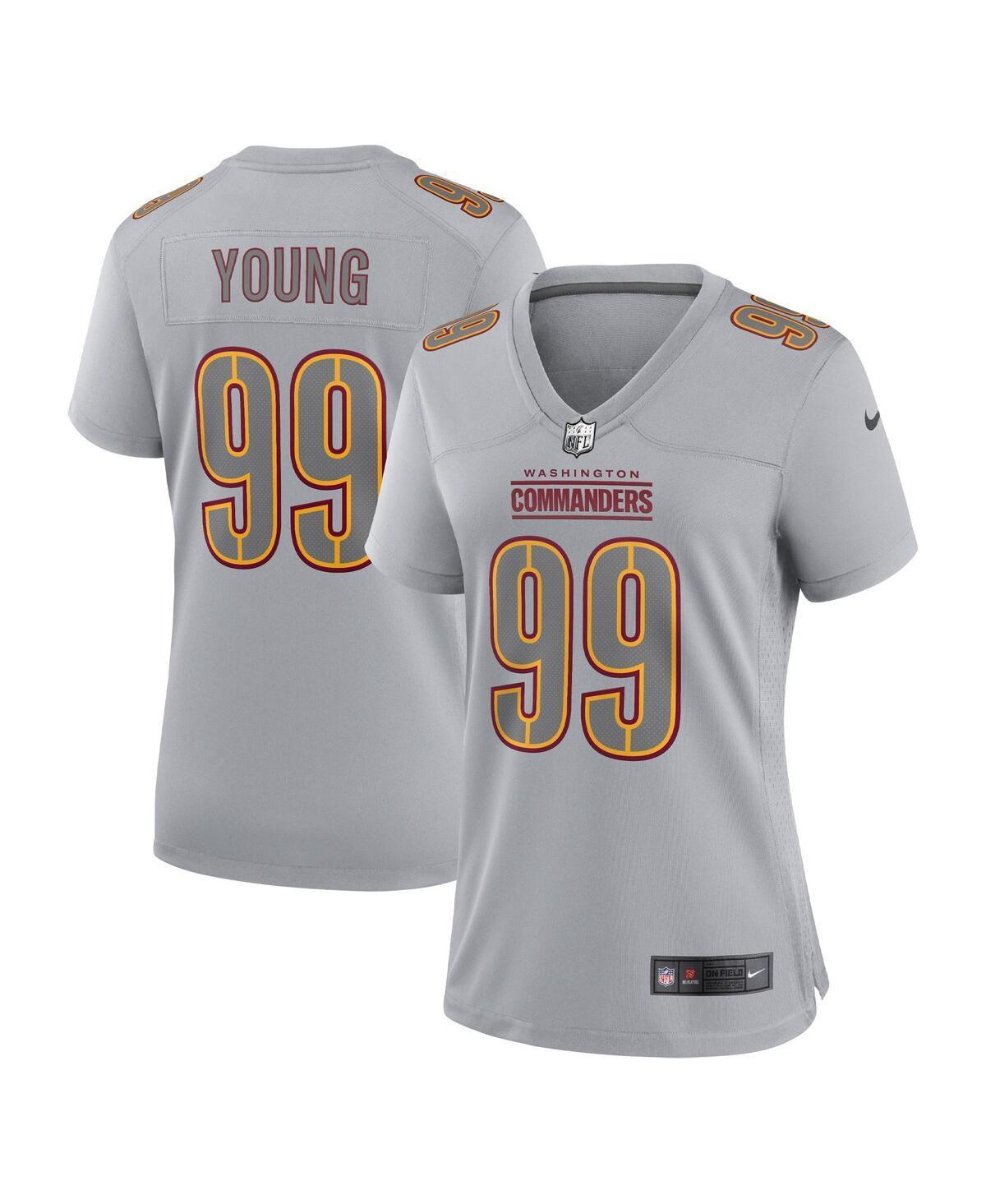 Womens Nike Chase Young Gray Washington Commanders Atmosphere Fashion Game Jersey - Gray Product Image