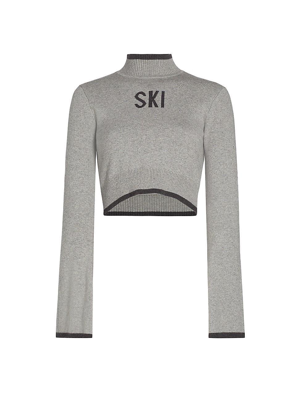 YEAR OF OURS Ski Bell Sleeve Cashmere Sweater in Grey. - size XL (also in L, M, S, XS) Product Image