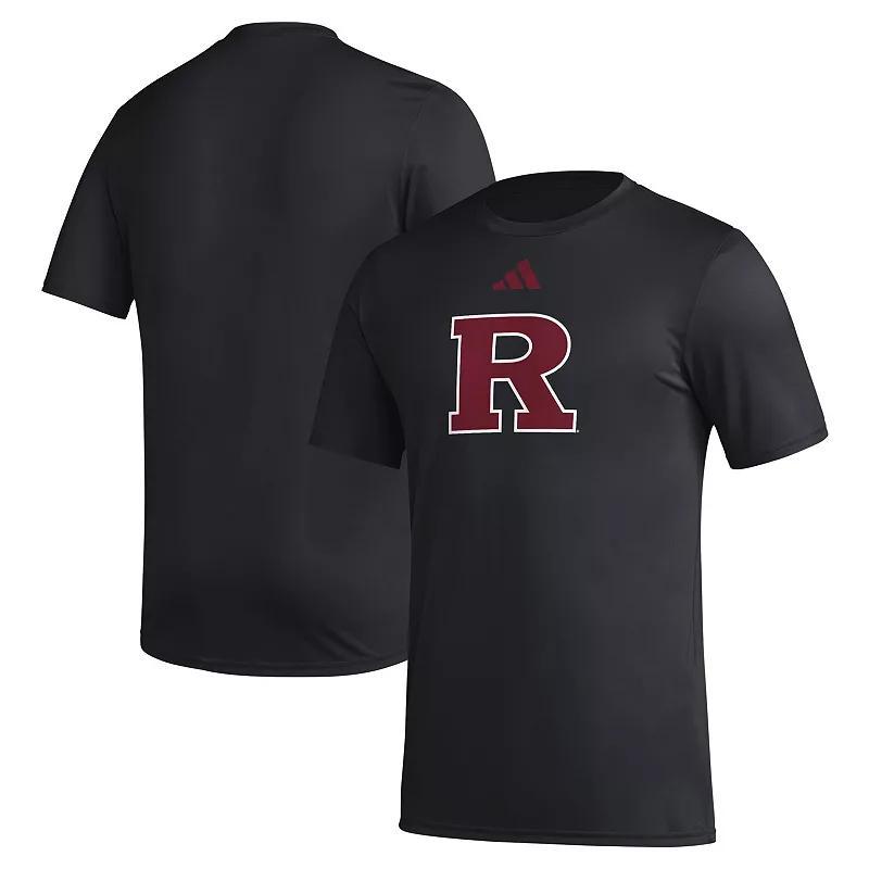 Mens adidas Rutgers Scarlet Knights Primary Locker Logo Pre-Game AEROREADY T-Shirt Product Image