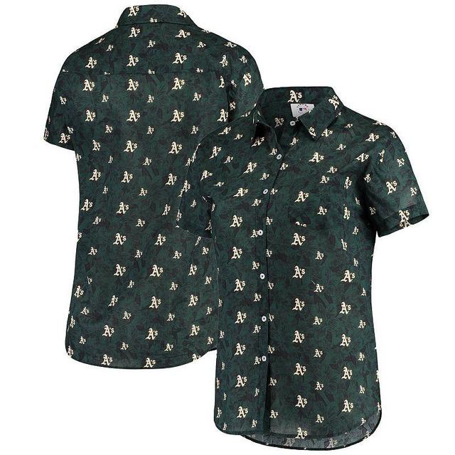 Womens FOCO Oakland Athletics Floral Button Up Shirt Product Image