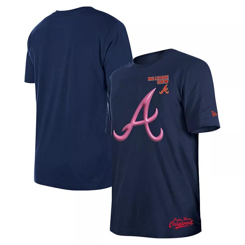 Mens New Era Atlanta Braves Big League Chew T-Shirt Blue Product Image