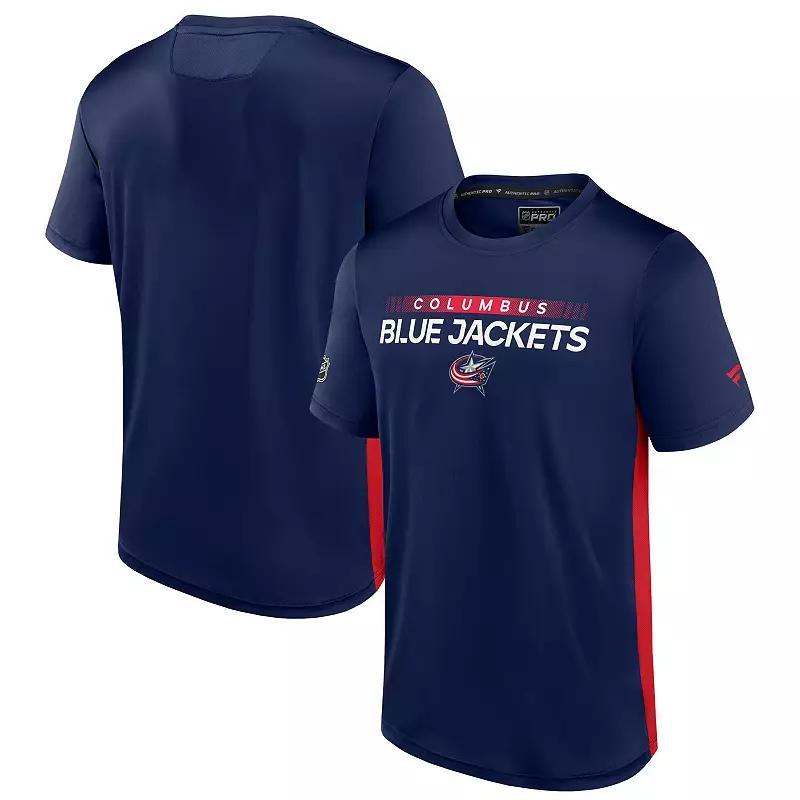 Mens Fanatics Branded Navy/Red Washington Capitals Authentic Pro Rink Tech T-Shirt Blue Product Image