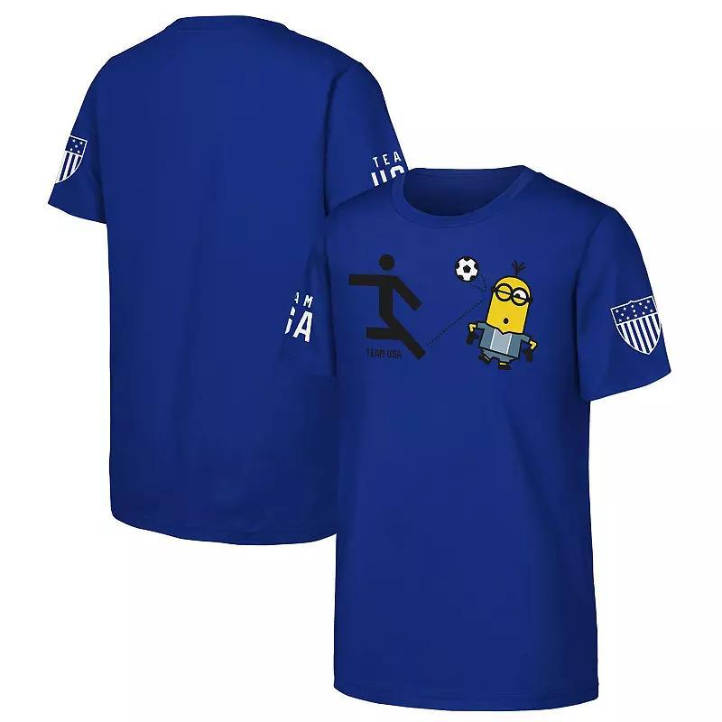 Unisex Royal Team USA Minions Soccer T-Shirt, Mens Product Image