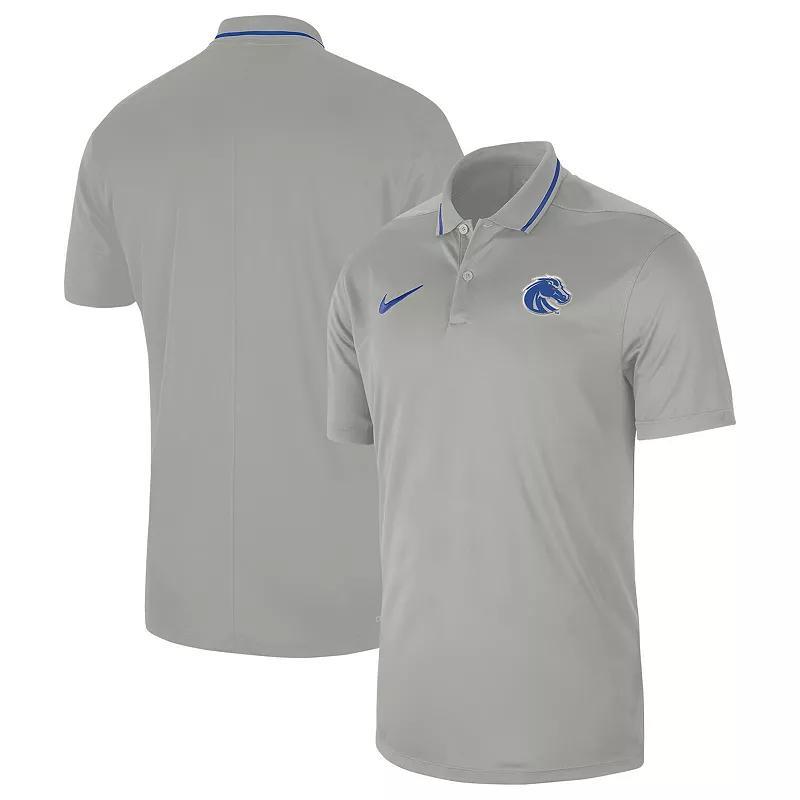 Mens Nike Gray Boise State Broncos 2023 Sideline Coaches Performance Polo Product Image