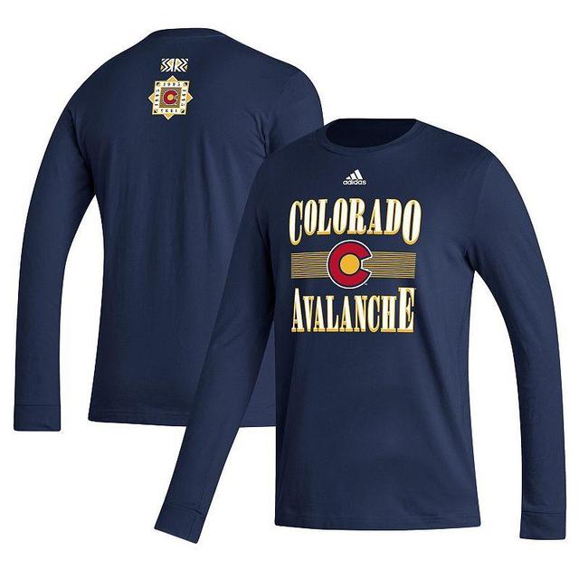 Mens adidas Navy Colorado Avalanche Reverse Retro 2.0 Fresh Playmaker Long Sleeve T-shirt Product Image