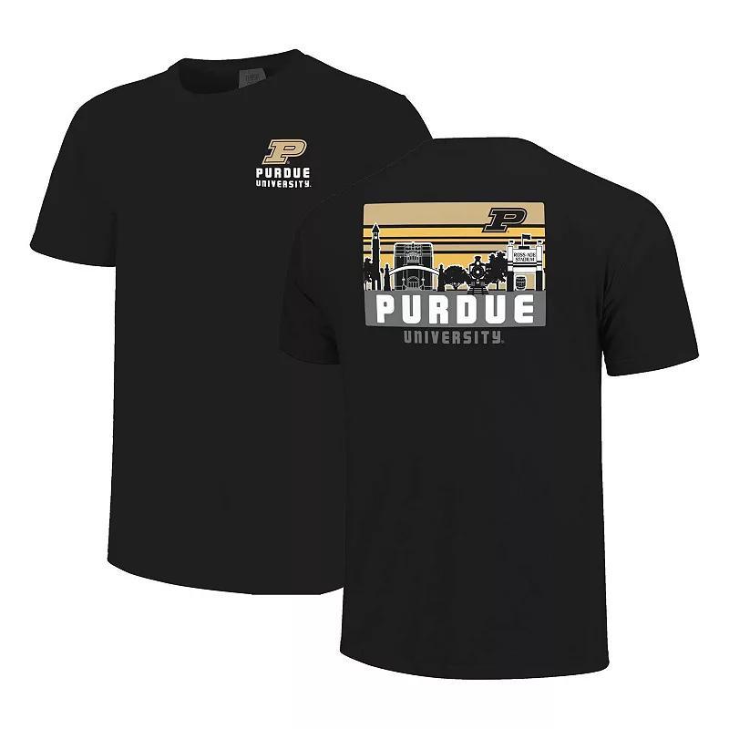 Mens Purdue Boilermakers Striped Campus Skyline T-Shirt Product Image