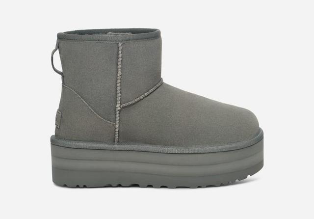 UGG Womens Classic Mini Platform Suede Classic Boots Product Image