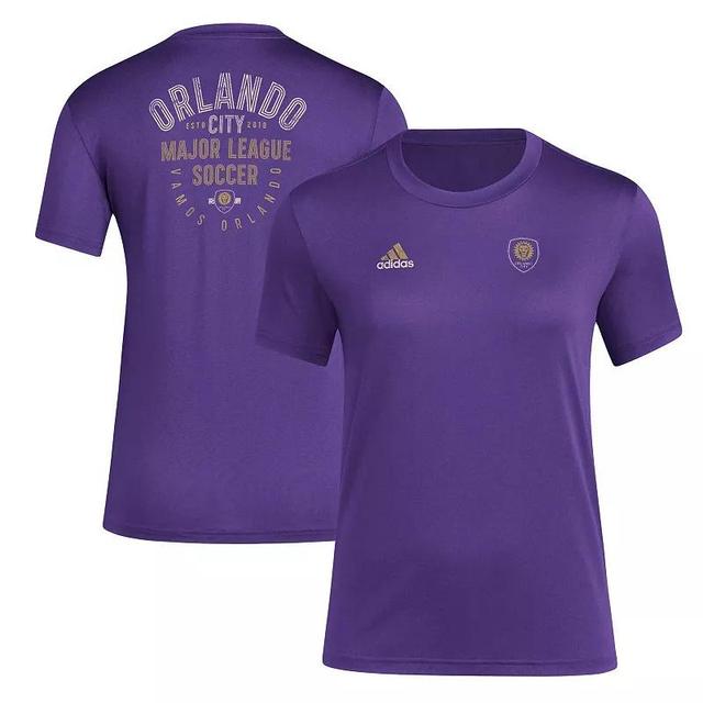 Womens adidas Purple Orlando City SC Local Stoic T-Shirt Product Image