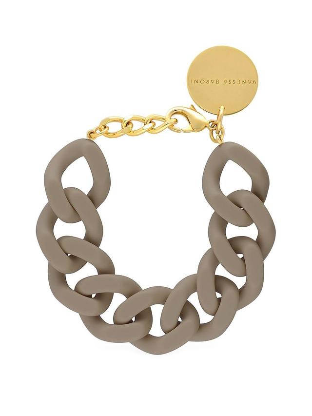 Womens Goldtone & Acetate Flat Chain Bracelet Product Image